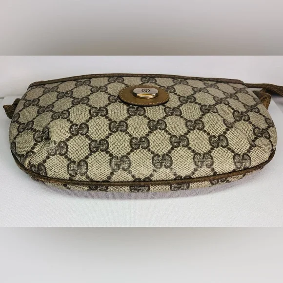 Vintage ✨ Gucci GG Monogram Coated Canvas Leather Crossbody Authenticated COA - Picture 15 of 16